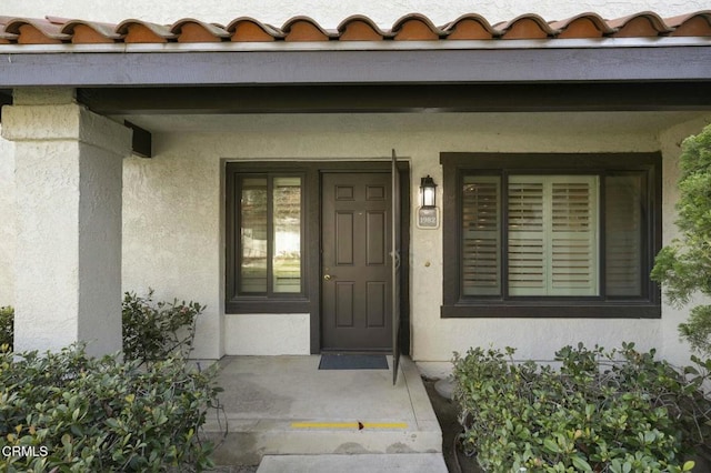 view of doorway to property