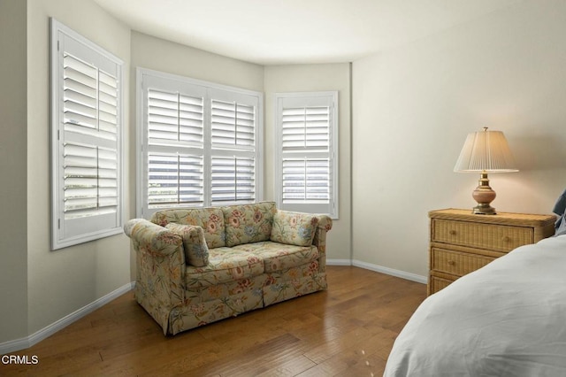 bedroom featuring wood-type flooring