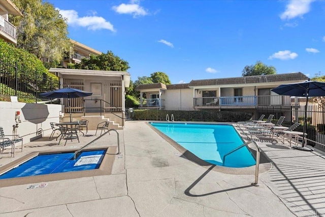 view of pool featuring a patio area