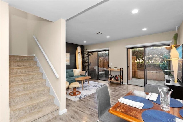 living room featuring hardwood / wood-style floors