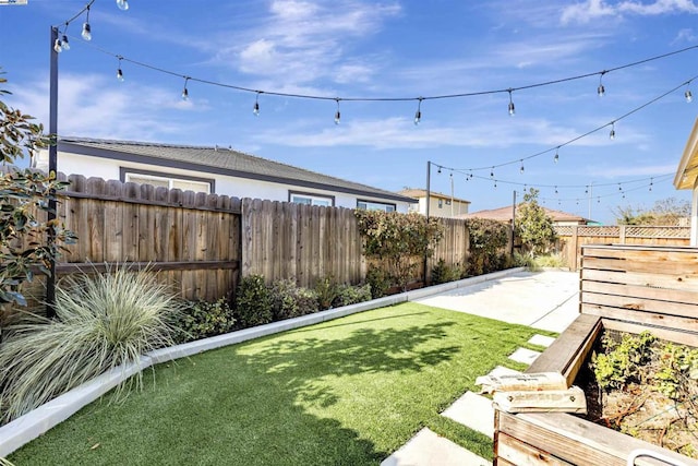 view of yard with a patio