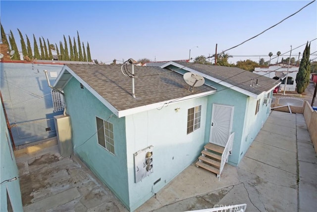 view of front of home with a patio area