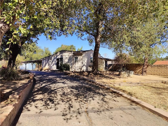 view of front of home