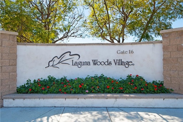 view of community sign