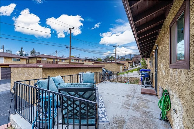 view of patio / terrace with a grill