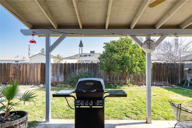 view of patio / terrace with area for grilling