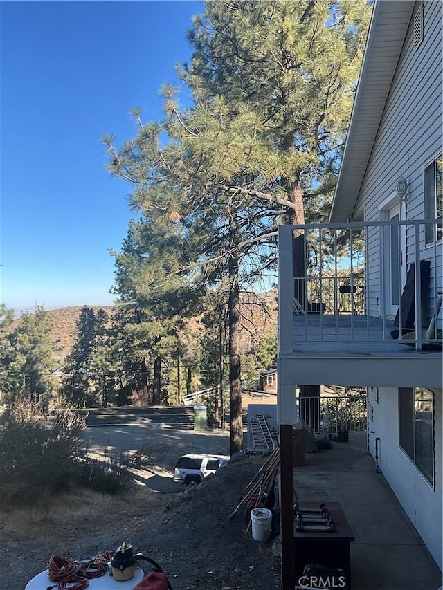 exterior space with a mountain view