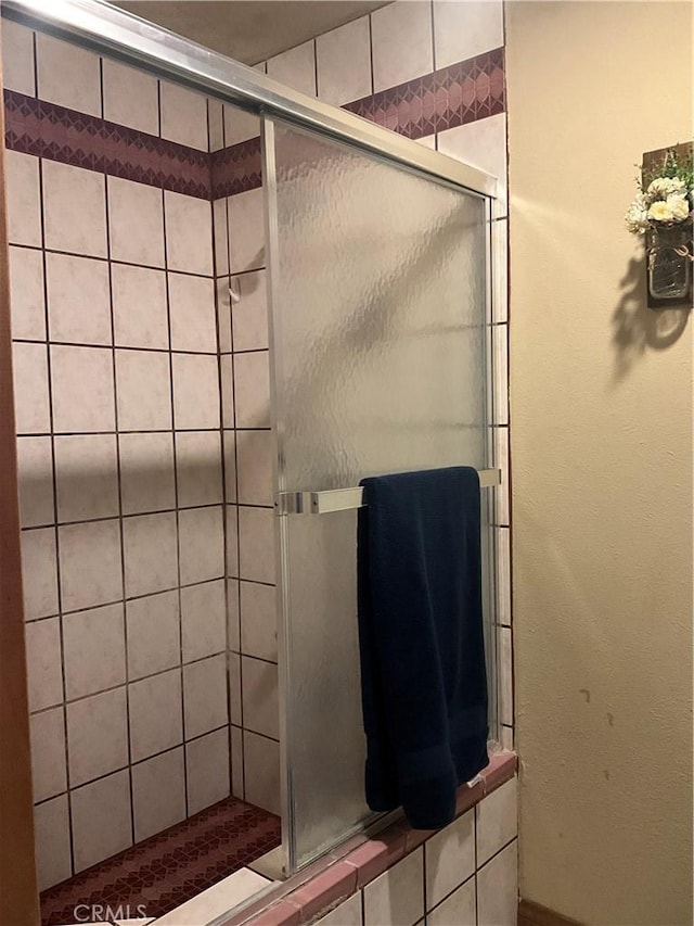 bathroom with walk in shower