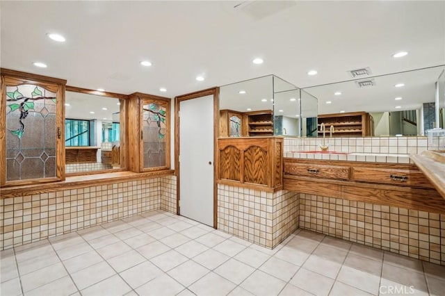 bathroom featuring vanity and tile patterned floors