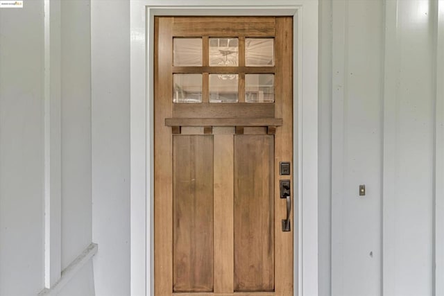 view of doorway to property