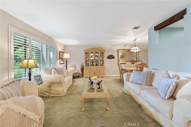 view of carpeted living room