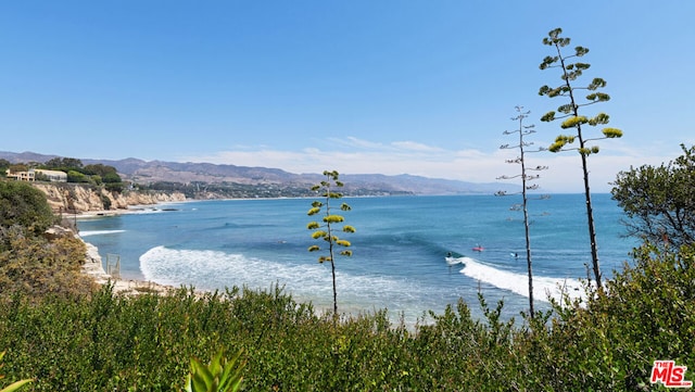 property view of water with a mountain view