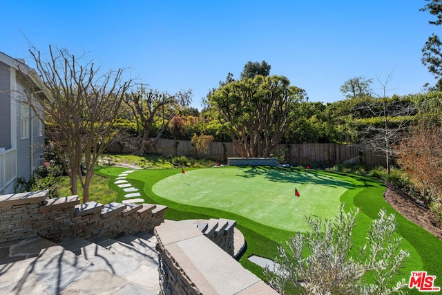 view of yard with a patio area