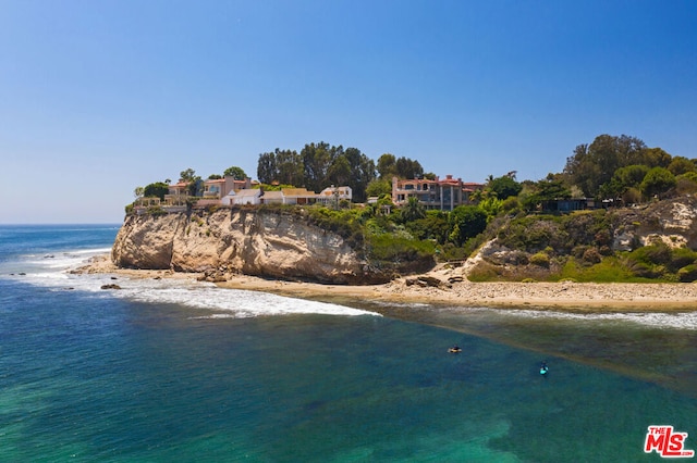 property view of water with a view of the beach