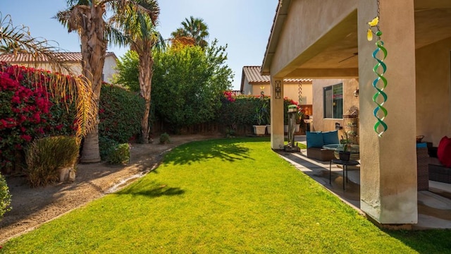 view of yard with a patio