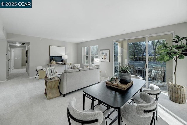 view of carpeted living room