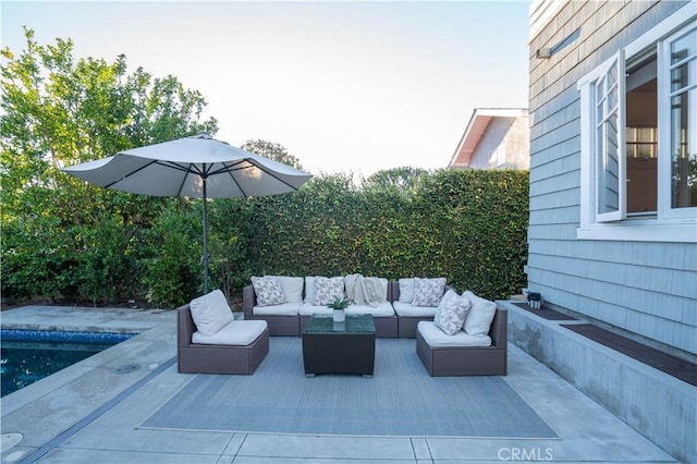 view of patio / terrace with an outdoor hangout area