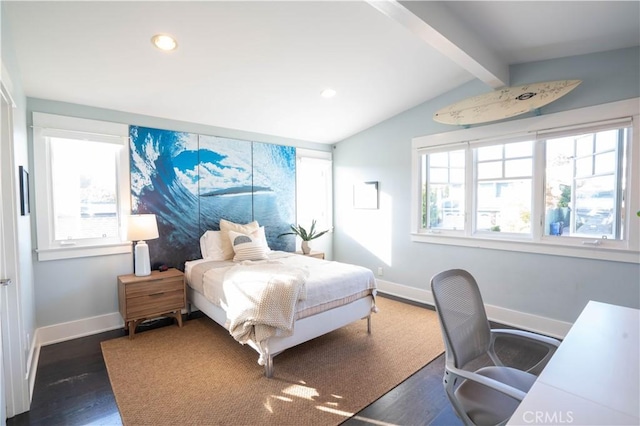 562 24th Pl, Hermosa Beach, CA 90254 - bedroom featuring wood finished floors, baseboards, recessed lighting, and a desk