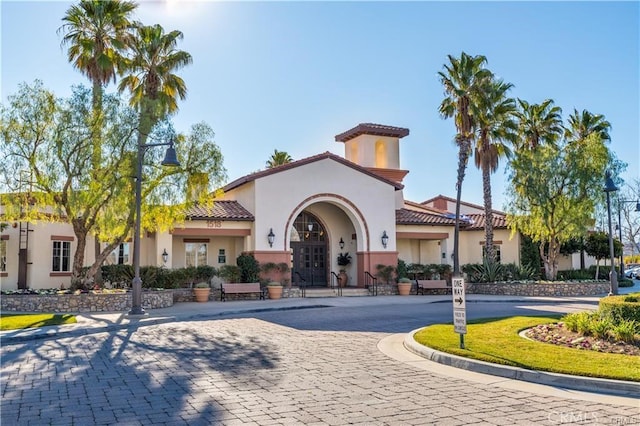 view of property with french doors