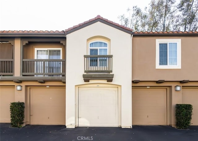 view of property with a garage