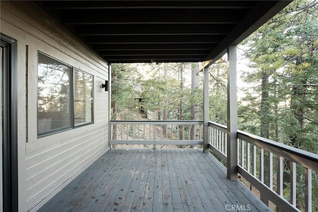 view of wooden deck