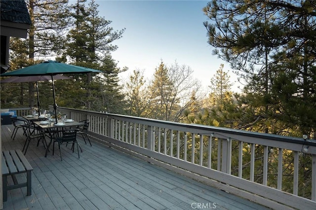 view of wooden deck