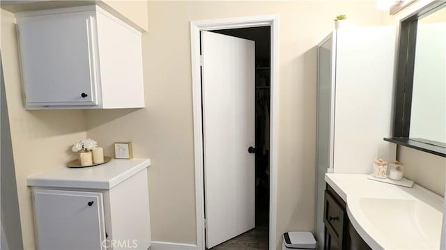 bathroom with vanity