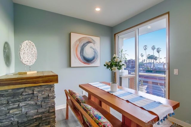 dining room featuring hardwood / wood-style floors