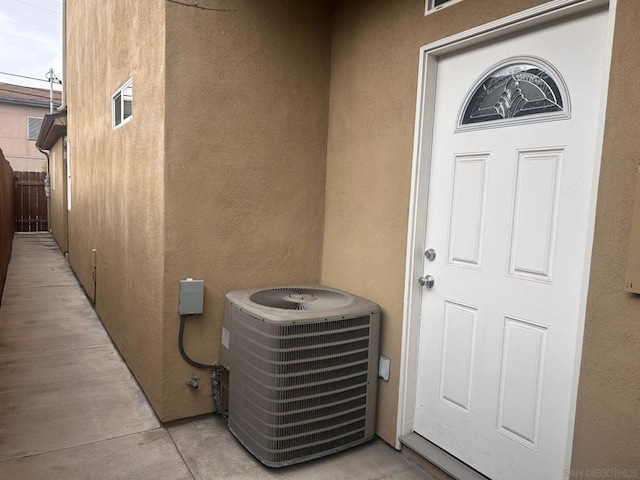 exterior details with cooling unit