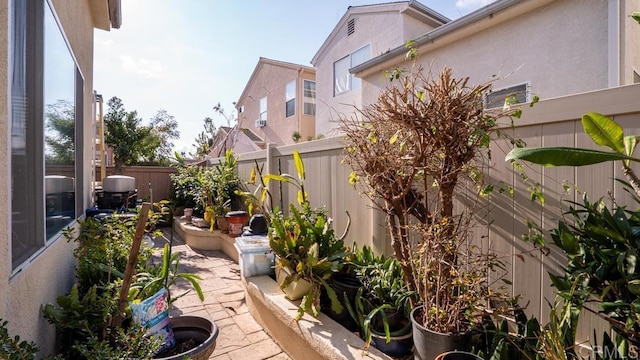 view of home's exterior with a patio area