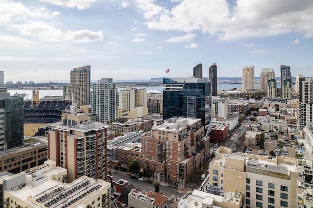 view of city featuring a water view