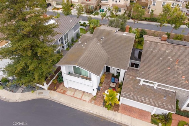 bird's eye view with a residential view