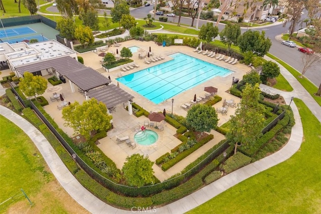 birds eye view of property