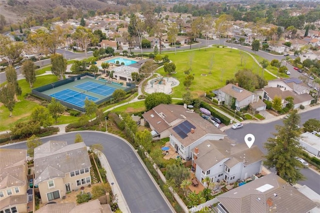 drone / aerial view with a residential view