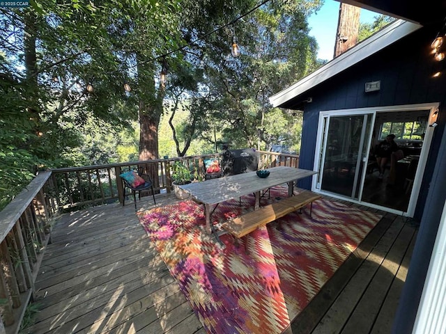 view of wooden terrace