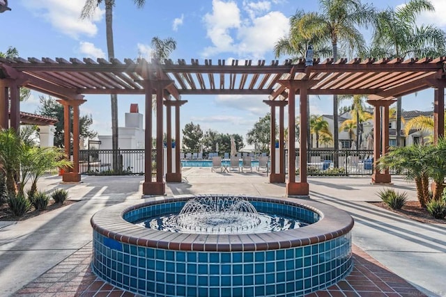 surrounding community featuring a pergola