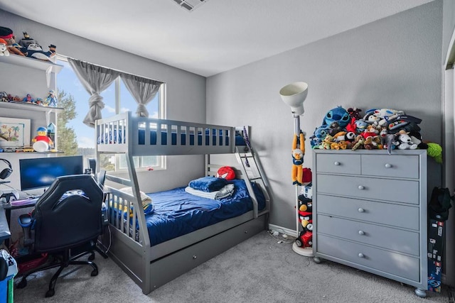 bedroom featuring carpet flooring