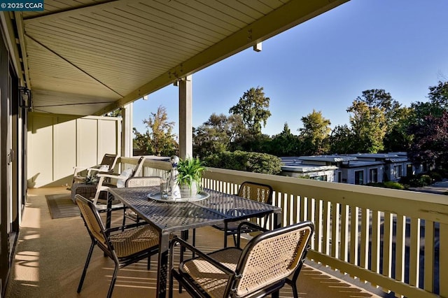 view of balcony