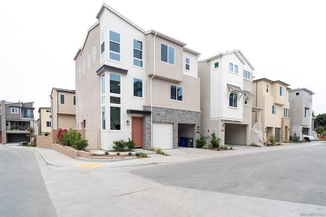 exterior space featuring a garage