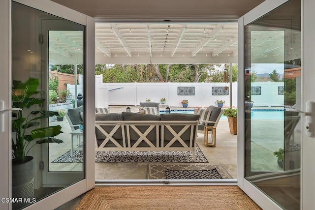 view of sunroom