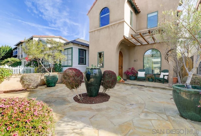 exterior space with a patio area