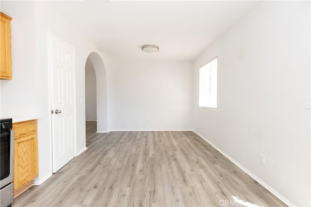 interior space featuring light hardwood / wood-style floors