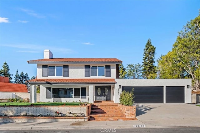 view of front of home featuring a garage