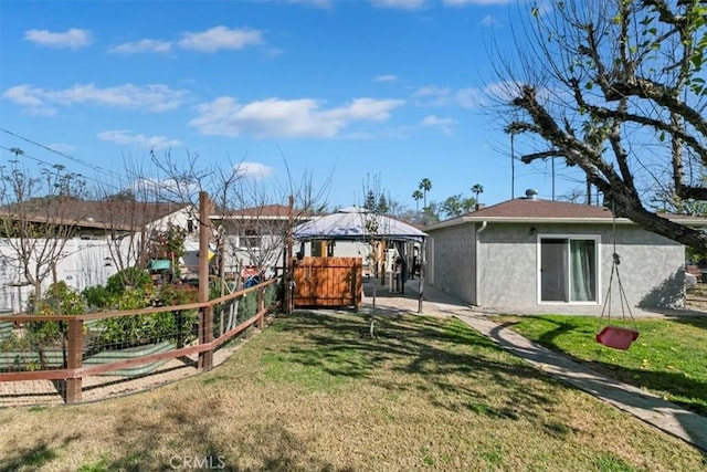 view of yard featuring a gazebo