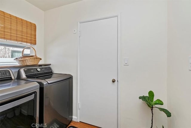 laundry area featuring separate washer and dryer