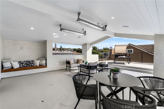 view of patio with outdoor lounge area