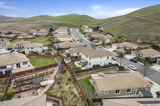 aerial view featuring a mountain view