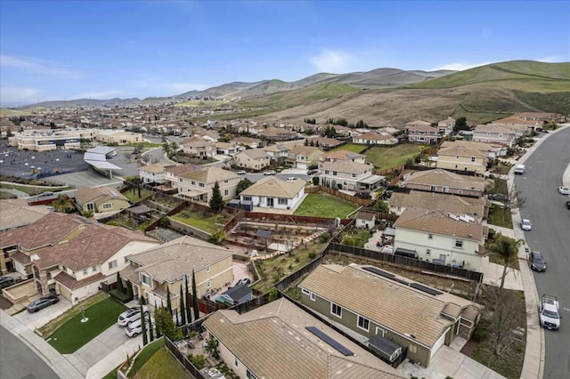 aerial view featuring a mountain view