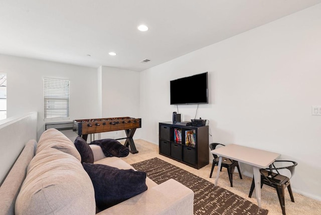 view of carpeted living room