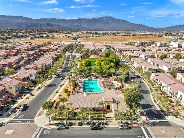 aerial view featuring a mountain view